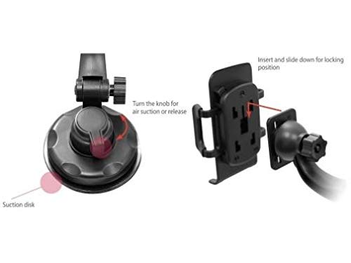 Universal Car Windshield Mount Holder for Motorola Moto G Stylus 5G (2022) - 360° Swivel Adjustable Suction Cup Phone Cradle Dock - Perfect for GPS Navigation, Hands-Free Calling & Road Trips