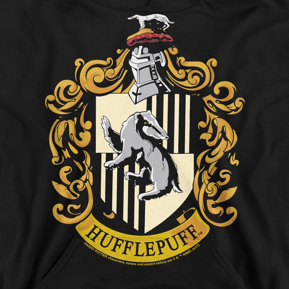 Harry Potter Hogwarts Crest Hoodie for Kids & Youth - Boys & Girls with Free Stickers - Perfect for School, Cosplay & Harry Potter Fan Gifts