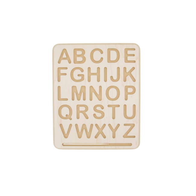 Begin Again Wooden Tracing Board ABC - Montessori Alphabet Learning Toy for Kids, Toddler Writing Practice & Letter Recognition - Perfect for Homeschooling & Preschool Education