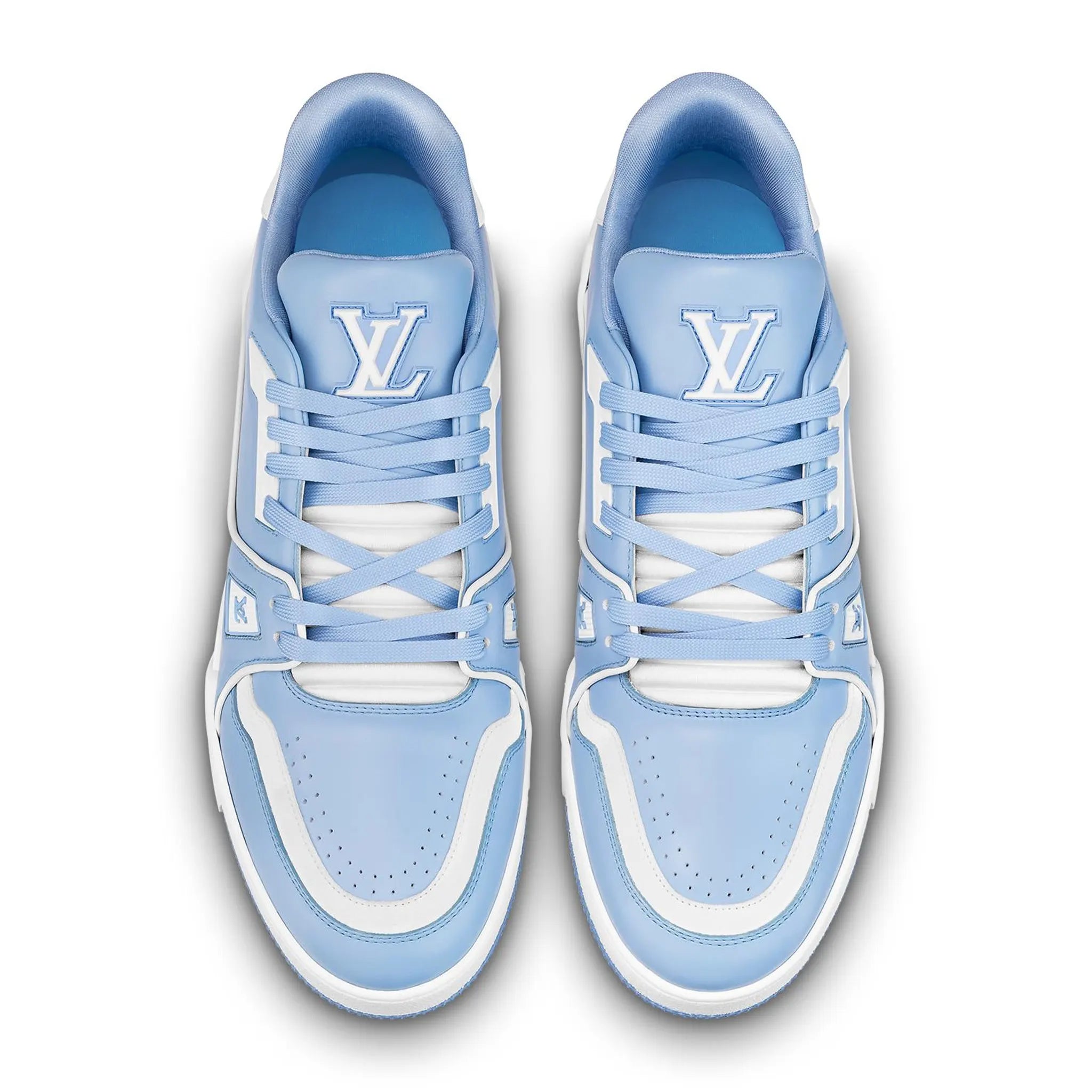 Louis Vuitton LV '54' Trainer Sneakers - Light Blue & White Men's Luxury Shoes for Casual Wear & Street Style Fashion