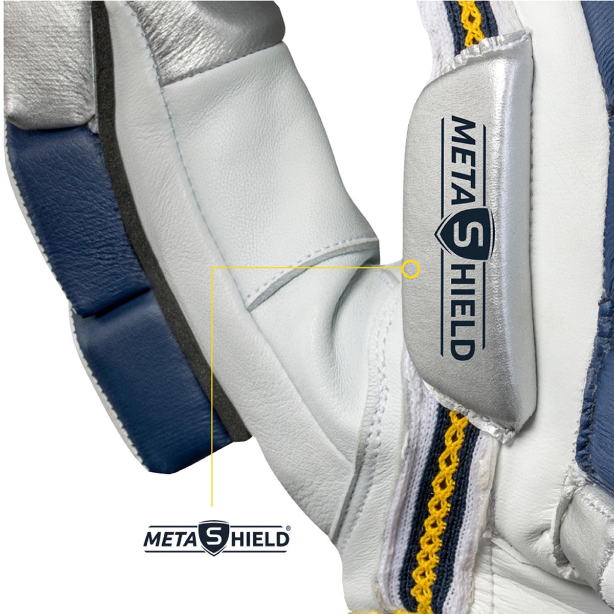 Masuri E Line Cricket Batting Gloves - Premium Leather Protection for Batsmen | Ideal for Practice & Match Play