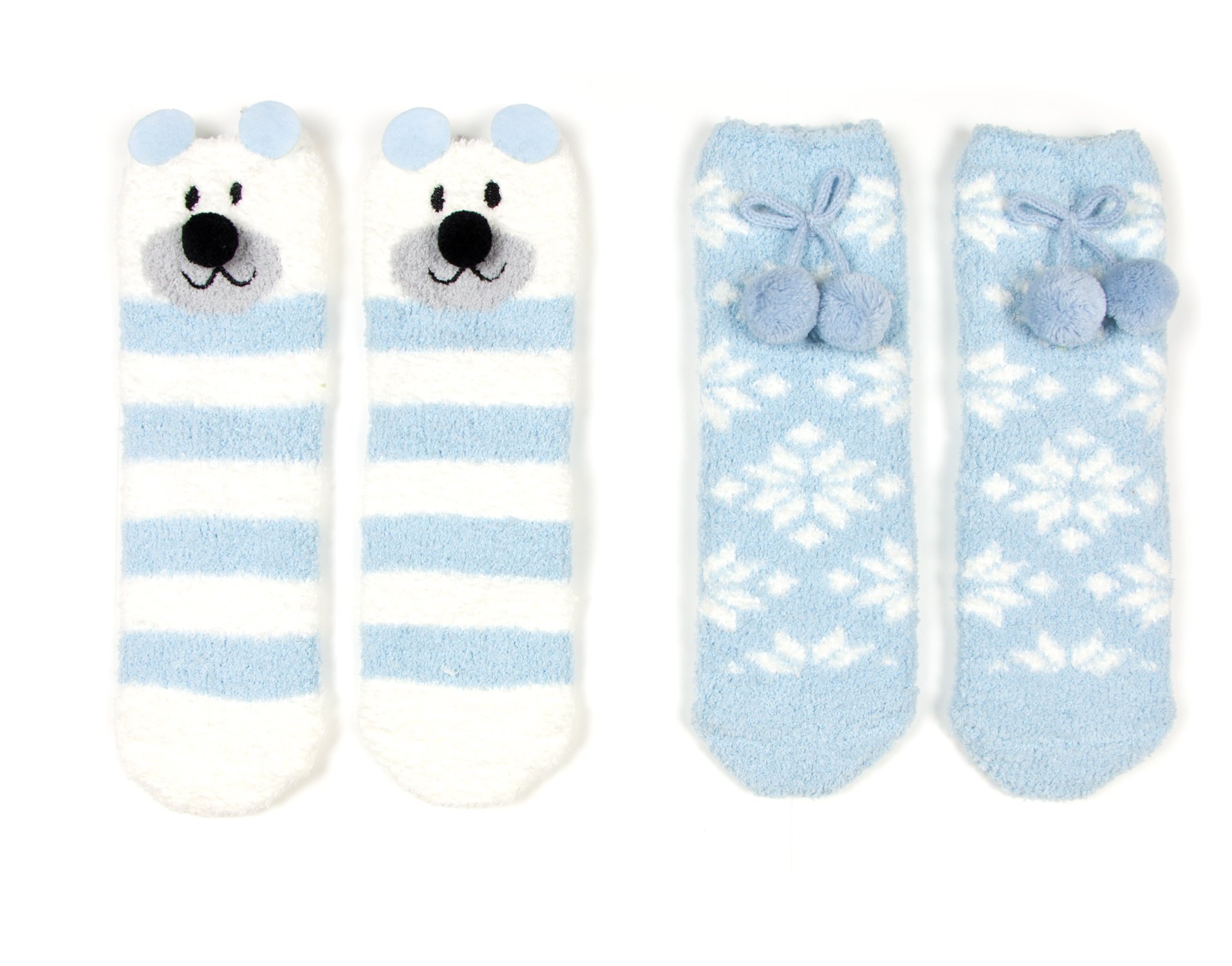 Cozy Red Bene Women's Animal Fuzzy Socks - Soft Warm Winter Slipper Socks for Women - Perfect for Home, Lounge & Gifts