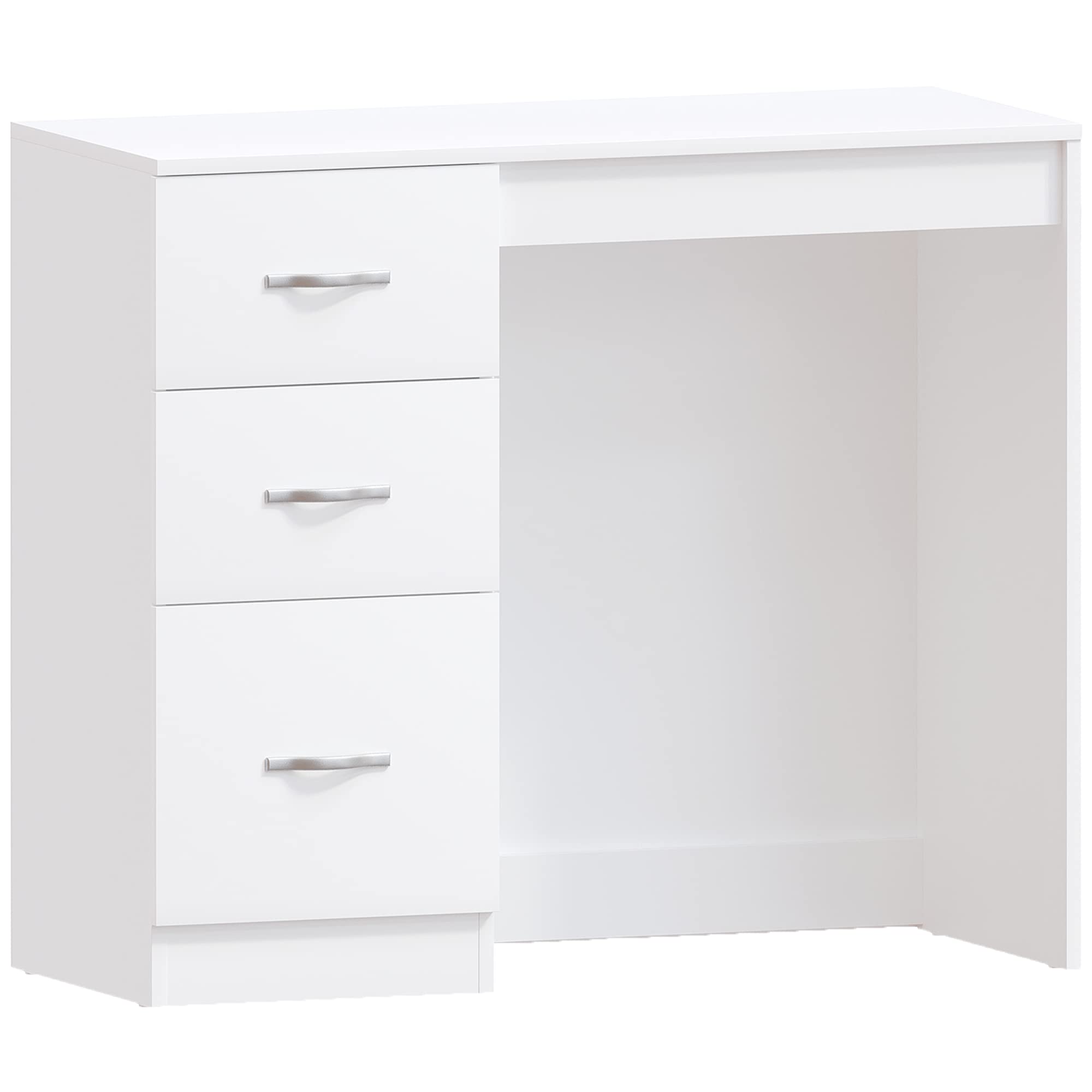 3-Drawer Makeup Vanity - Vida Designs White Bedroom Furniture for Home Decor