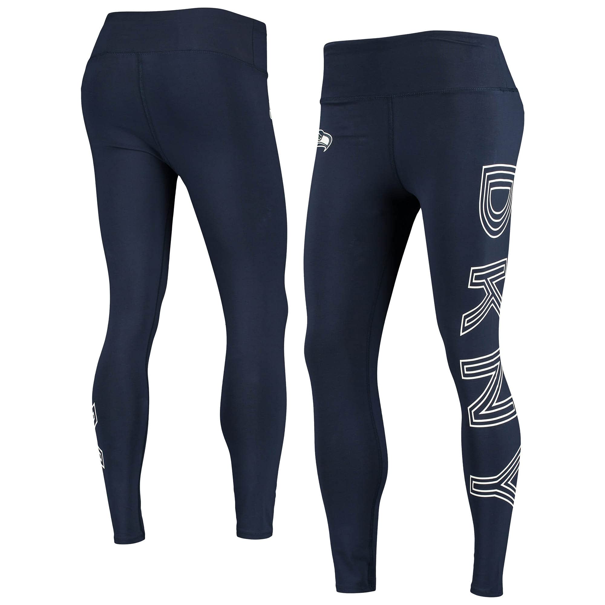 DKNY Women's NFL Sami High Waisted Leggings - Comfortable Yoga Pants for Workout, Running & Lounge Wear - Official Licensed NFL Team Apparel