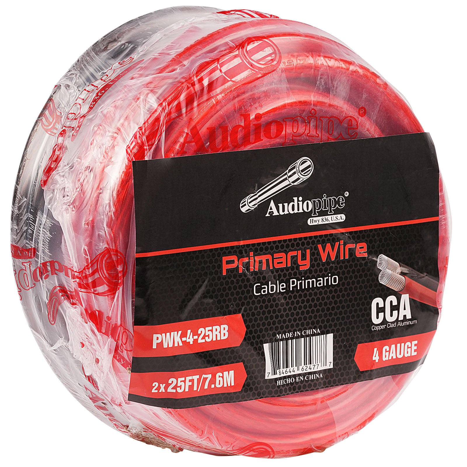25Ft 4 Gauge Black and Red Primary Wire (PWK 4 25RB) - Heavy Duty Automotive Battery Cable for Car Audio, Solar Panels, and RV Electrical Systems