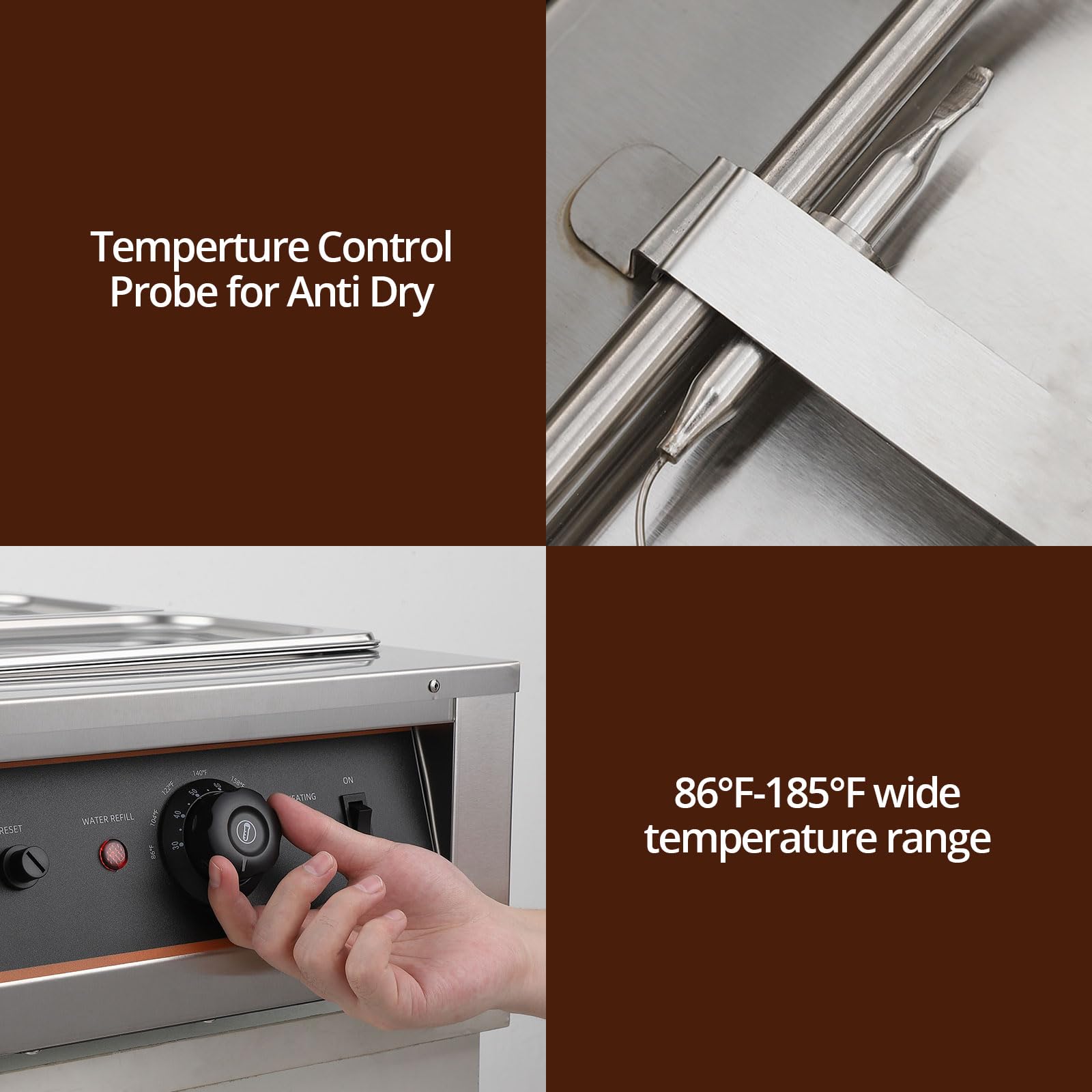Professional Chocolate Tempering Machine - 3.3L Dual Tanks, 18 Lbs Capacity, Precise Temperature Control 86~176℉, 1500W Stainless Steel Electric Chocolate Melter for Candy Making, Baking, and Dessert Preparation - Perfect for Chocolatiers, Bakeries, and Home Chefs