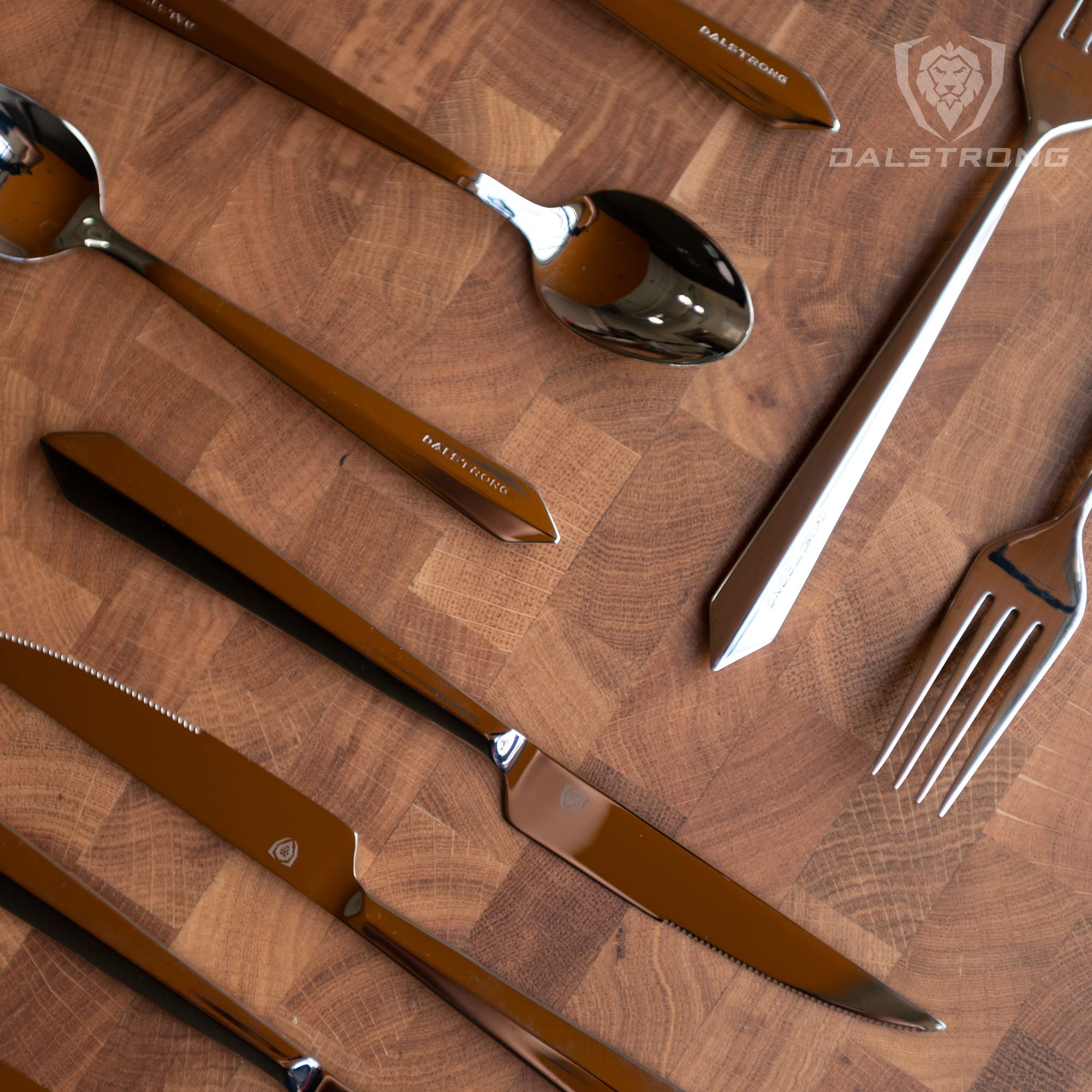 Premium DALSTRONG 20-Piece Flatware Cutlery Set - High-Carbon Stainless Steel Silverware (4 Dinner Knives, Forks, Spoons + Dessert Forks & Spoons) - Elegant Tableware for 4 - Perfect for Dinner Parties, Weddings & Holiday Gatherings