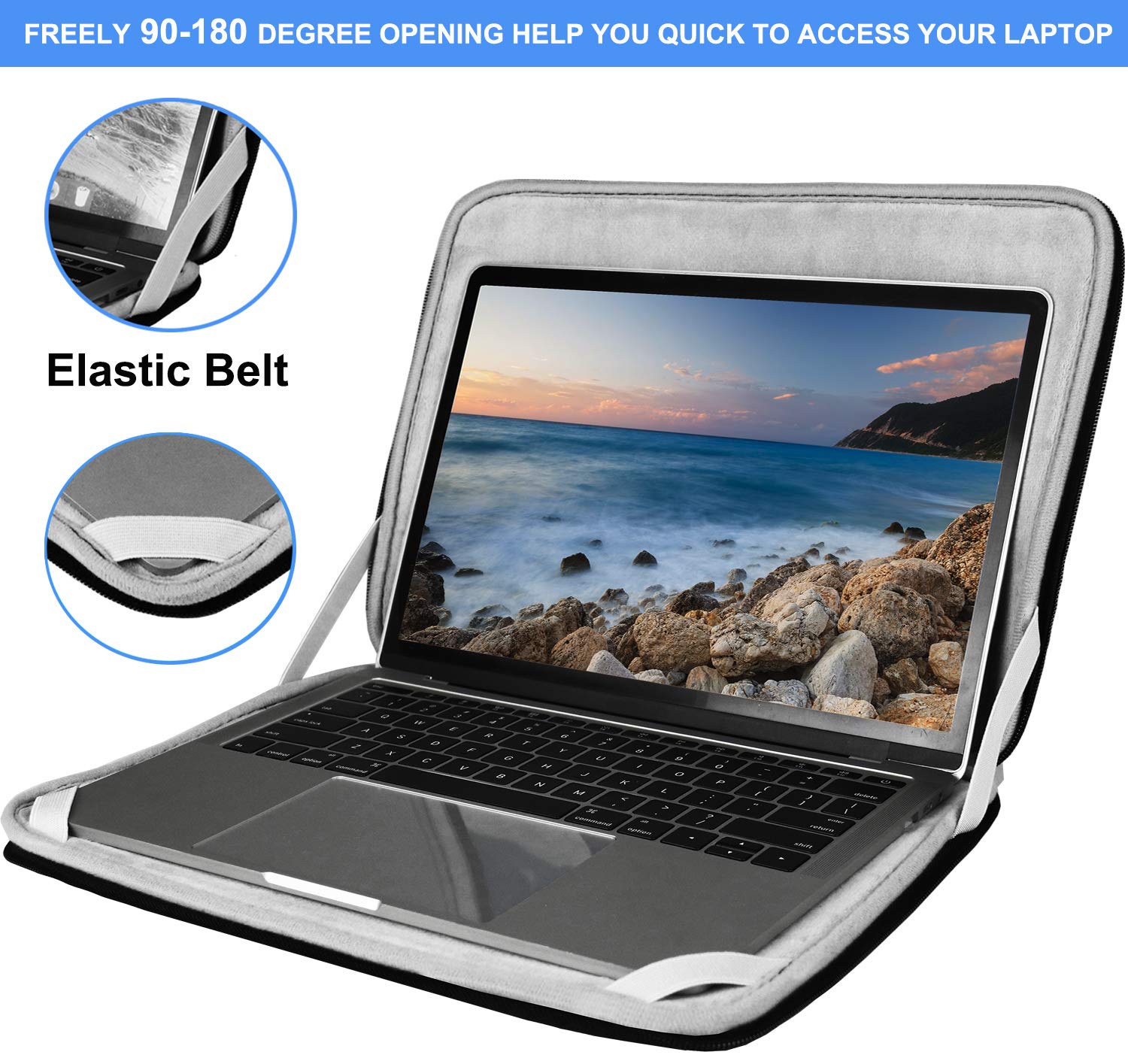 Hsmienk 15.6 Inch Laptop Sleeve - Durable Shockproof Protective Cover for HP, ASUS, Lenovo, Acer Notebooks - Perfect for Travel, Work, and School