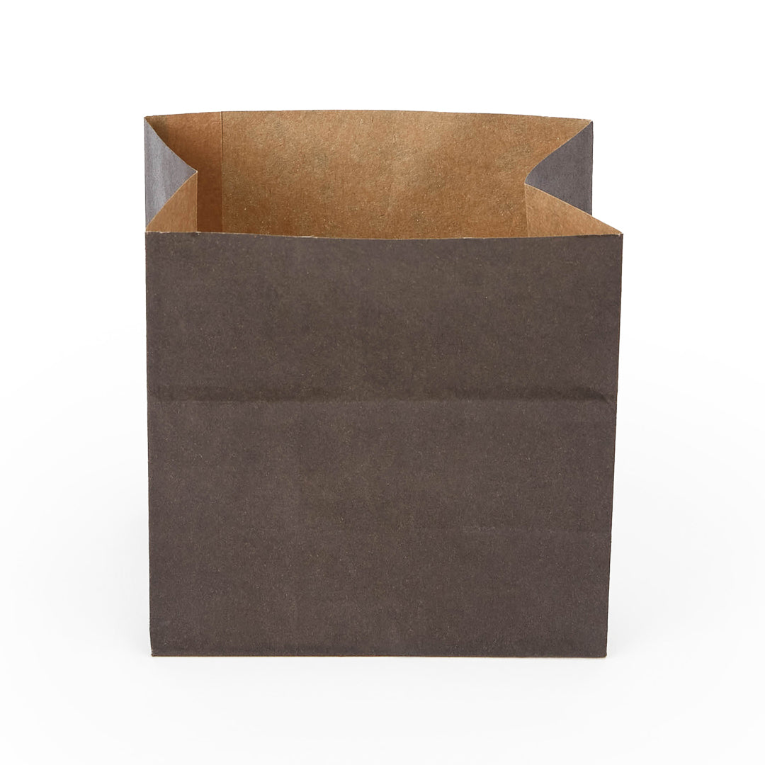 Black Paper Snack Bags 4x2.25x3.75 Inches - 100 Count Bulk Pack of Small Food Bags for Candy, Cookies, Nuts & Party Favors - Perfect for Bakeries, Cafes & Home Use