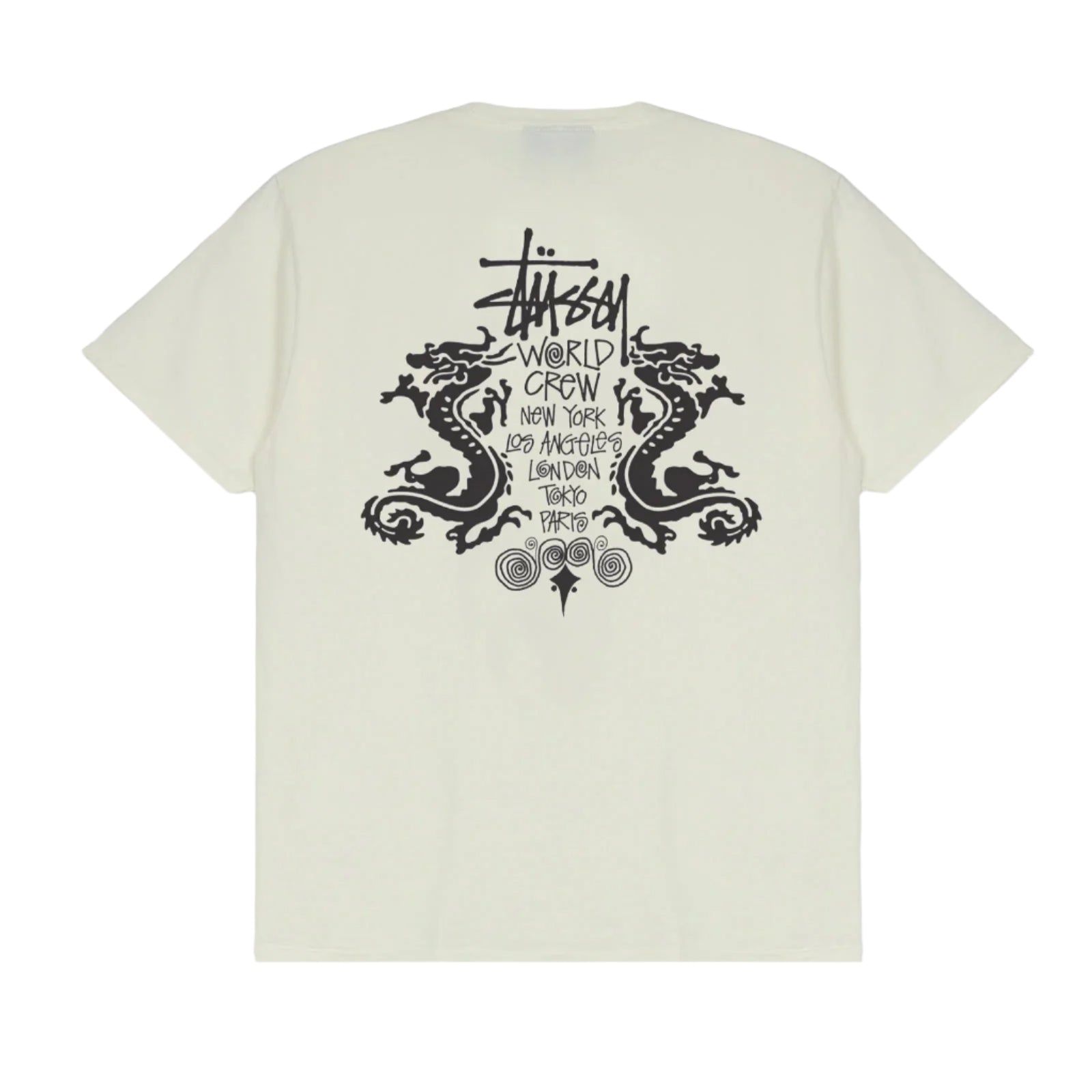 Stussy Double Dragon Graphic T-Shirt for Men - Streetwear Fashion, Casual Wear & Urban Style - Perfect for Daily Outfits, Parties & Street Photography