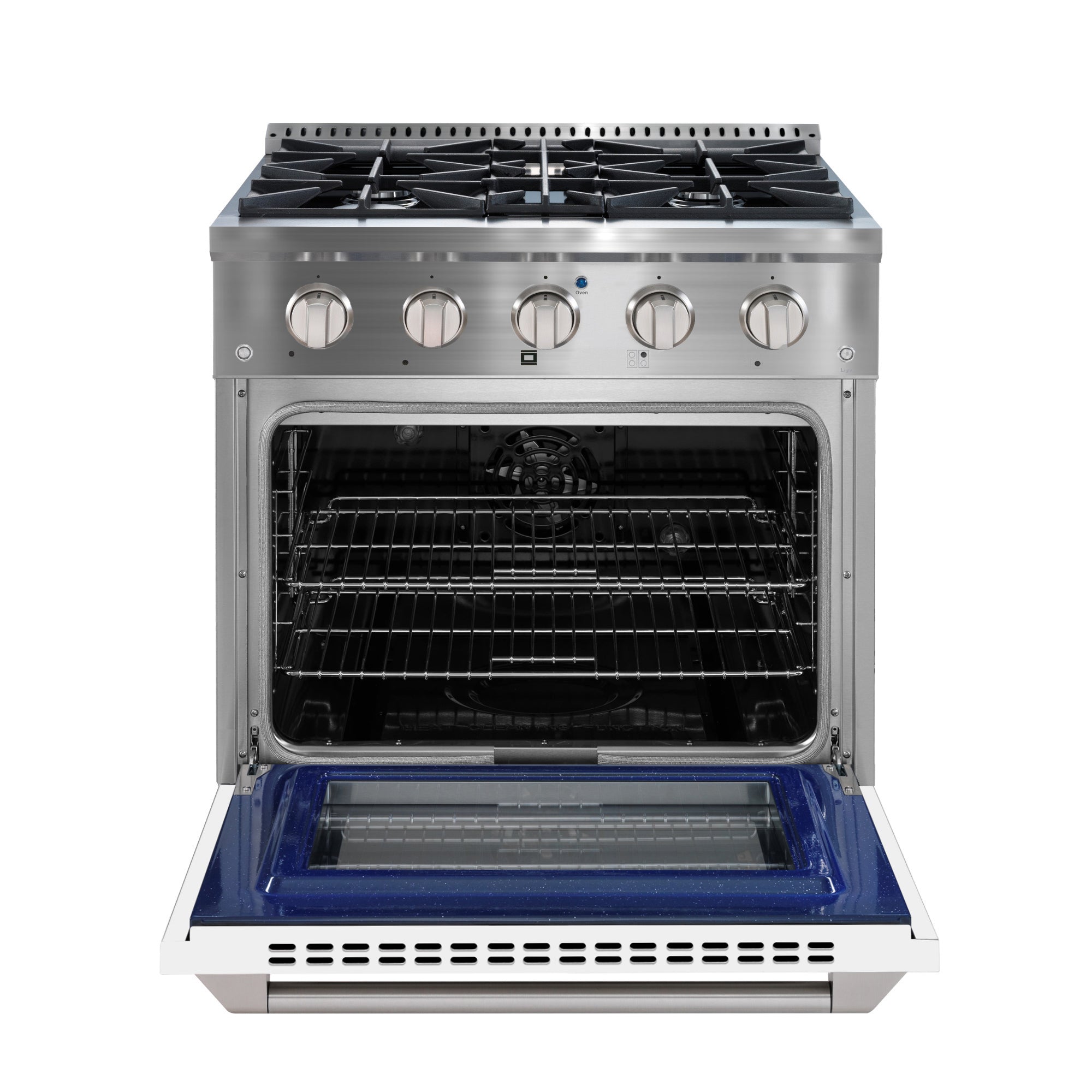 Ancona 2-Piece Kitchen Appliance Set: 30-Inch Dual Fuel Range with White Door & 600 CFM Wall-Mounted Range Hood – Perfect for Modern Home Cooking & Ventilation