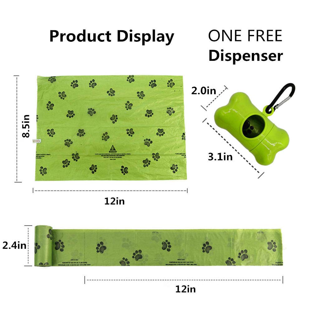 **Eco-Friendly Dog Poop Bags - 750 Count (50 Rolls) with Free Dispenser | Biodegradable Pet Waste Bags for Dogs, Puppies & Cats | Perfect for Walks, Parks & Travel**