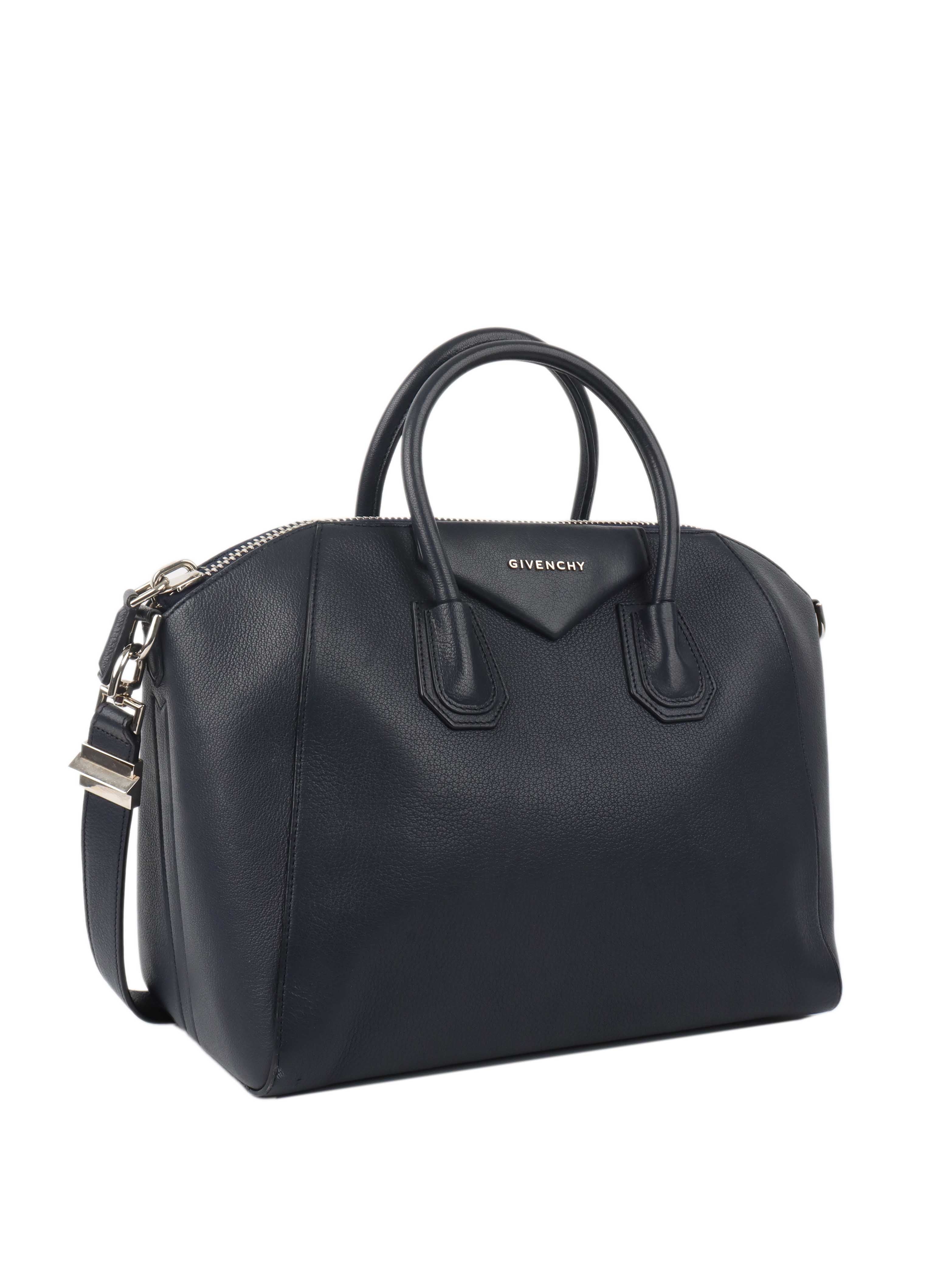Givenchy Navy Antigona Leather Handbag for Women - Luxury Designer Tote & Shoulder Bag - Perfect for Work, Travel & Everyday Use