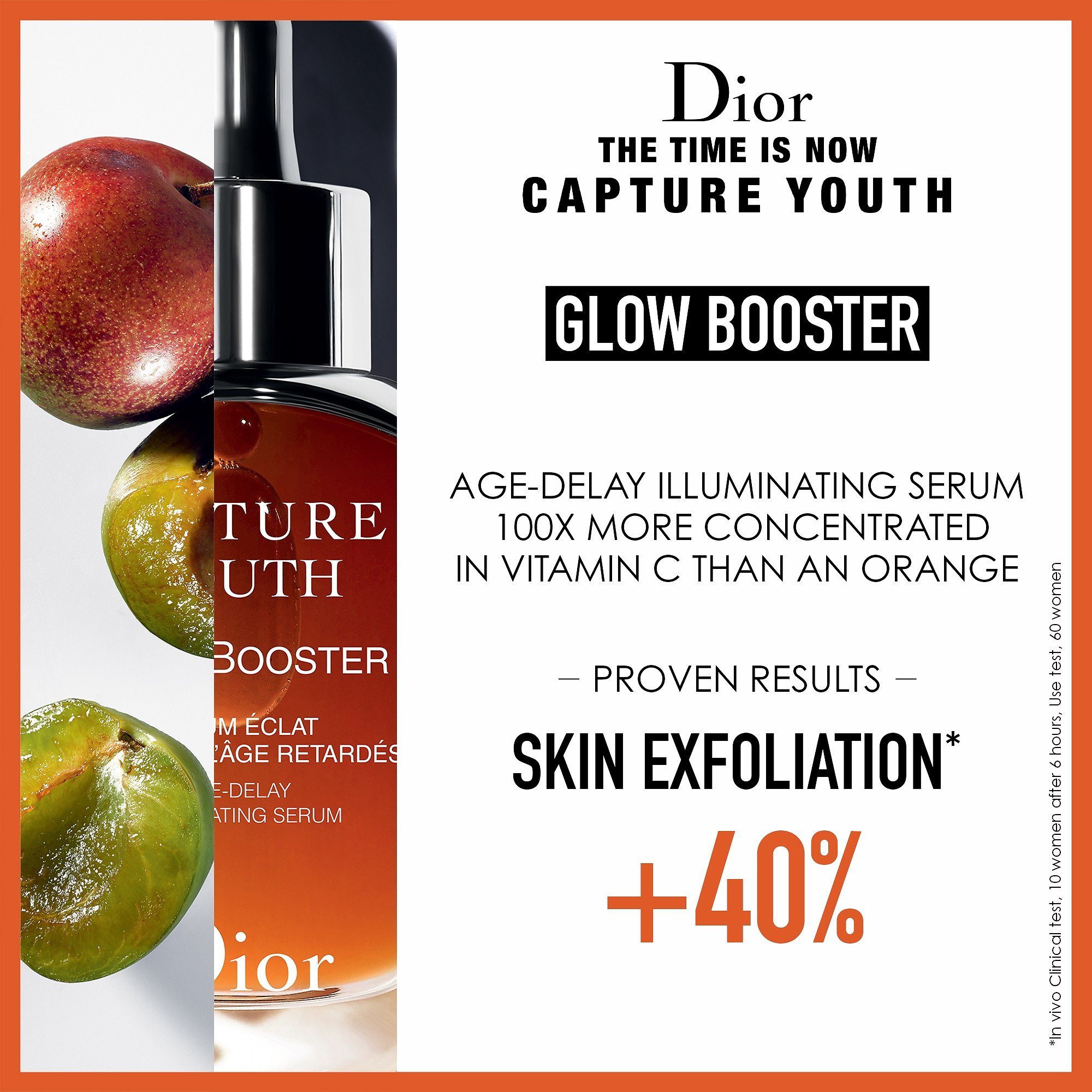 DIOR Capture Youth Glow Booster Serum - Anti-Aging Illuminating Face Serum 30ml for Youthful Radiance | Brightening & Hydrating Skincare for Day & Night Use
