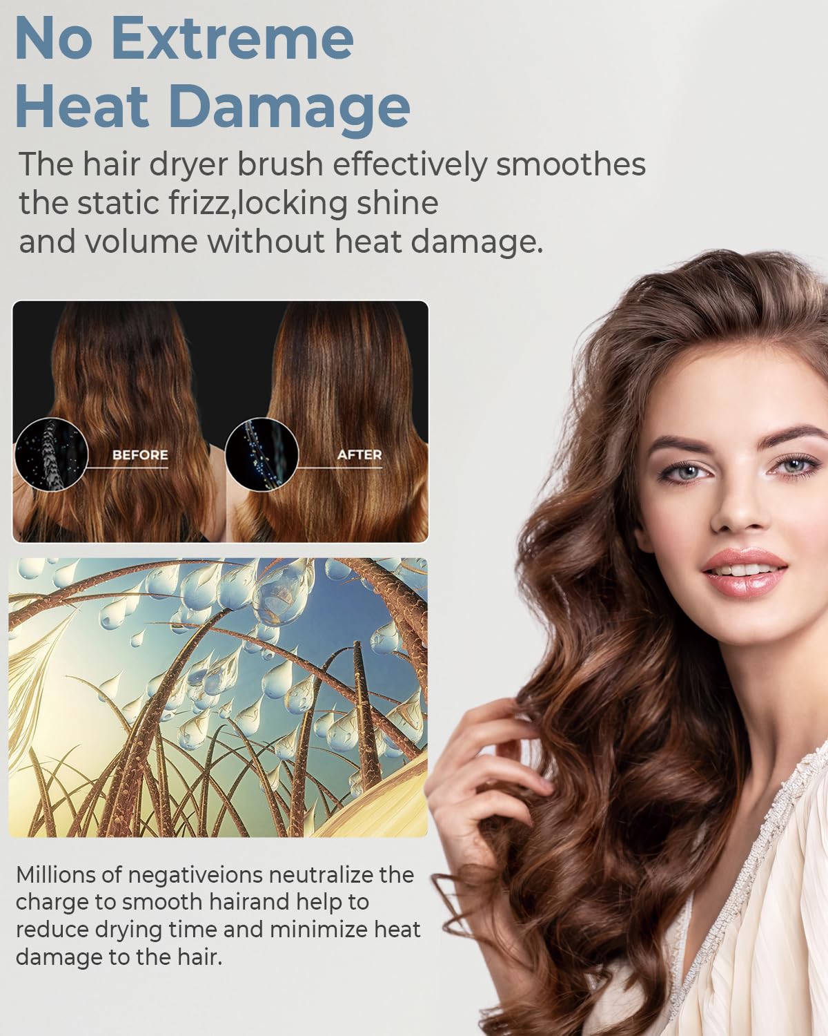 5-in-1 Professional Hair Dryer Styling Kit with 13000 RPM High-Speed Motor | Hot Air Brush, Curling Wand, Round Brush & Straightener Comb for Voluminous Blowouts | Perfect for Home Salon, Travel & Daily Styling