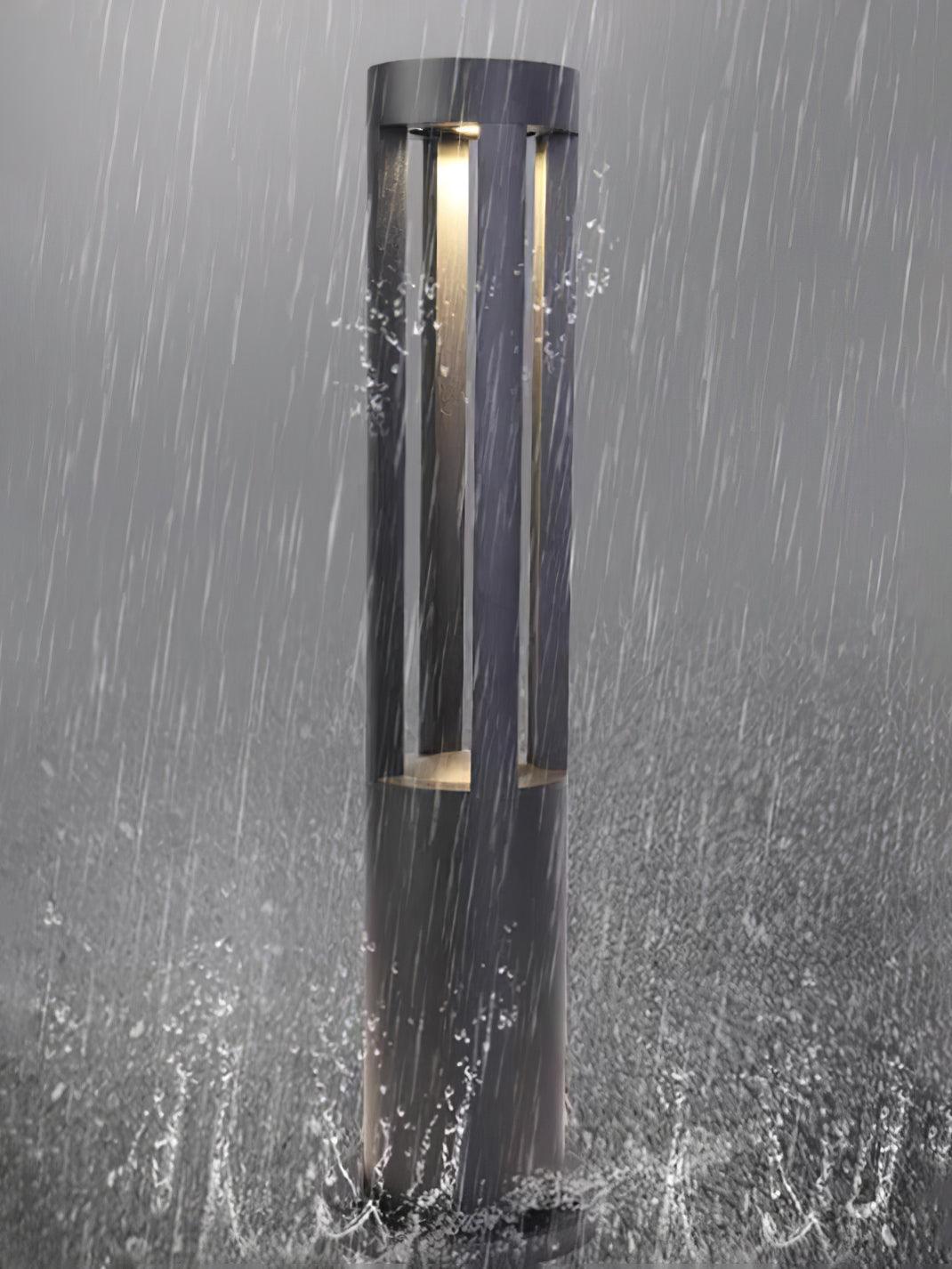 Solar Powered Outdoor Post Light - Black Cylindrical Design for Garden, Pathway, and Driveway Lighting | Weatherproof & Energy Efficient LED Light for Patio, Yard, and Landscape Decor