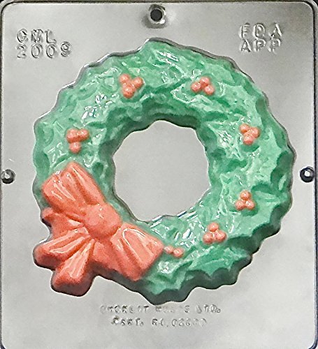 Premium Wreath Chocolate Mold for Baking - Christmas Holiday DIY Candy Making, Cake Decorating & Party Treats
