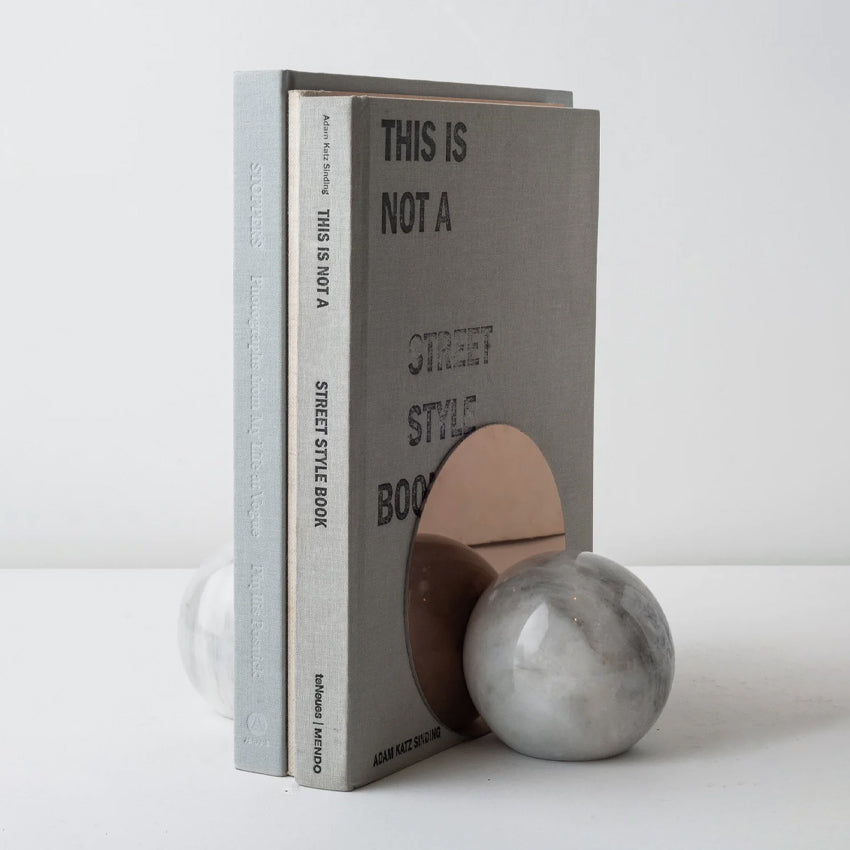 CDMX Design | Bruci Limited Edition Bookends - Heavy Duty Metal Bookends for Home & Office Decor - Unique Modern Book Holder for Shelves, Desks & Libraries
