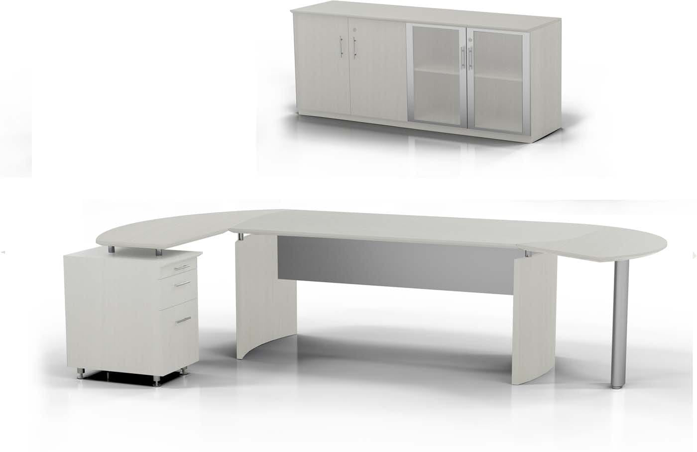 Safco Mayline Medina Office Desk Set [MNT8] - Modern Workstation for Home & Business Use - Perfect for Office, Study Room, or Workspace Setup