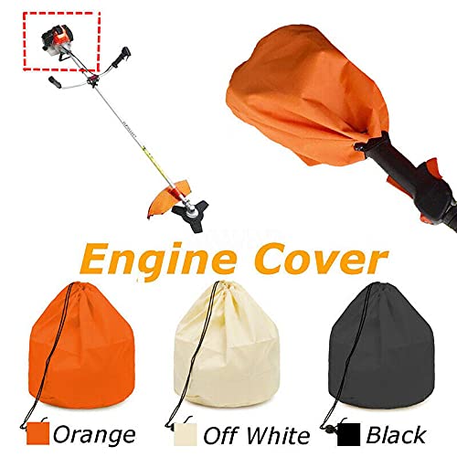Dustproof & Waterproof Lawn Mower Cover - 4 Pack Universal Fit for Stihl, Echo, Weed Eater, Edger & Pole Saw (Beige) - Engine Protection for Outdoor Power Equipment Storage & Winter Protection