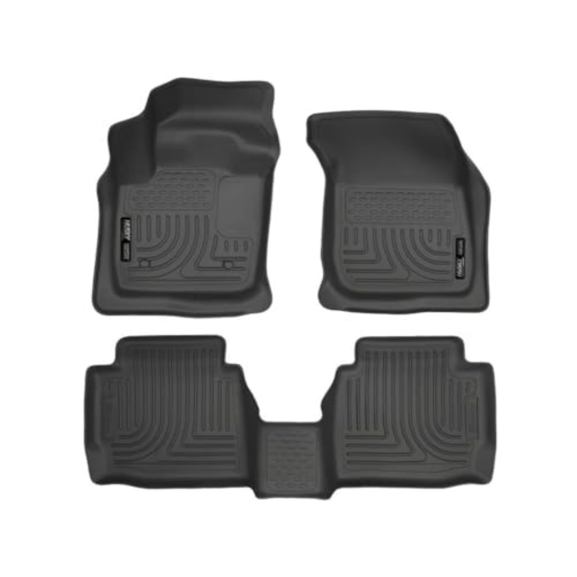 Husky Liners Weatherbeater Floor Mats for 2013-2016 Ford Fusion & Lincoln MKZ - 3-Piece Set (Front & Rear) Black 99751 | All-Weather Protection, Custom Fit Car Floor Mats for Mud, Snow & Rain | Perfect for Daily Commute, Road Trips & Off-Road Adventures