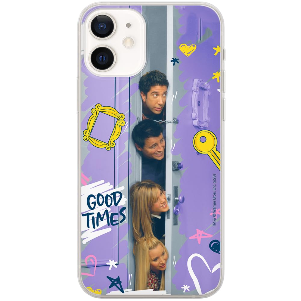 Official Friends Pattern iPhone 12 Mini Case - ERT GROUP Licensed TPU Protective Cover (Model 036) | Perfect Fit, Shockproof & Slim Design | Ideal for Daily Use, Travel & Gift Giving