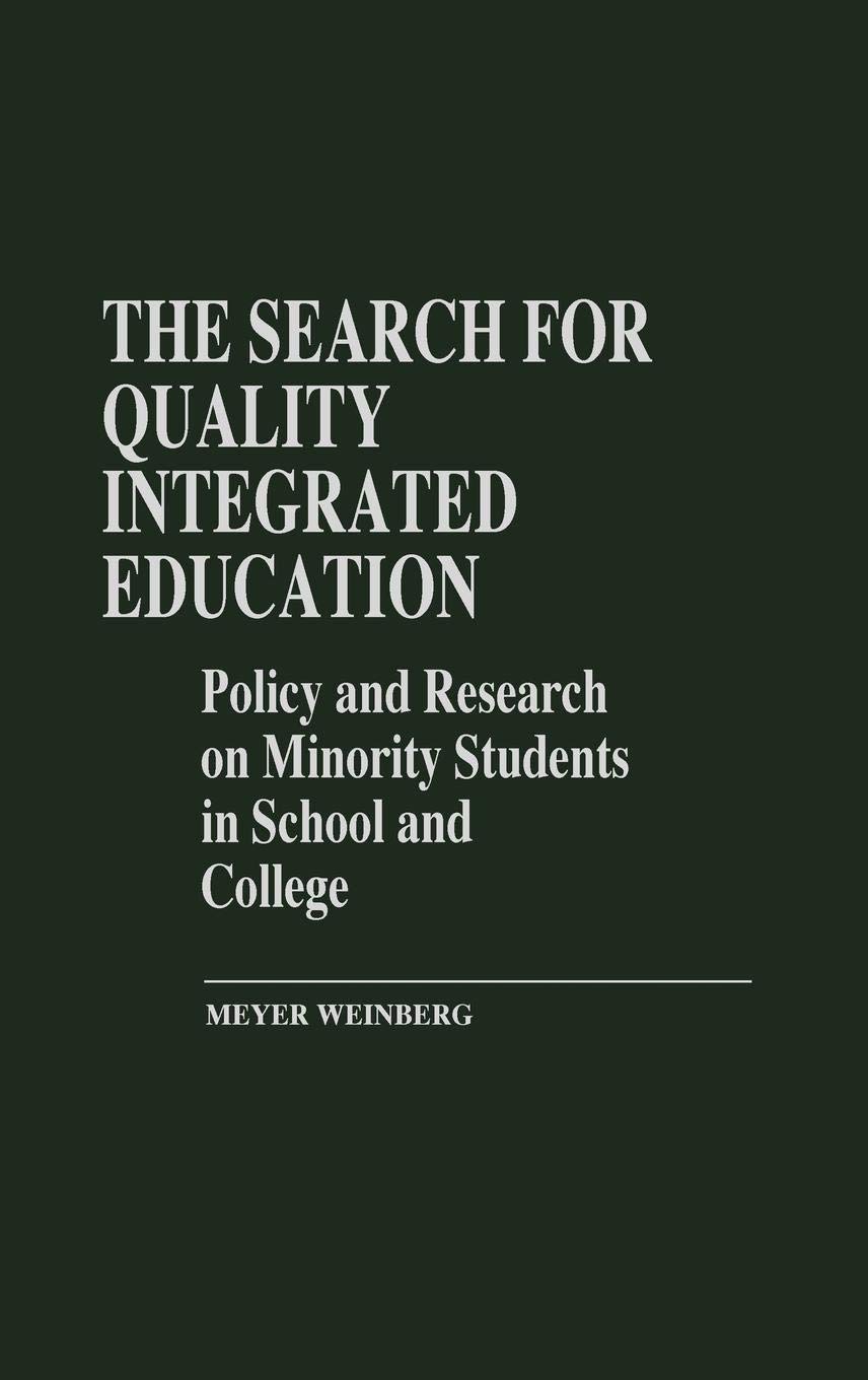 Quality Integrated Education: Policy & Research on Minority Students in K-12 & College | Educational Equity Studies | For Teachers, Administrators & Policy Makers