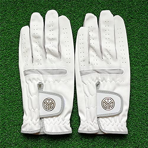Premium Men's & Women's Golf Gloves - Left & Right Hand Ultra-Soft Breathable Fiber Cloth - Durable Wear-Resistant Sports Gloves for Golf Training & Outdoor Activities