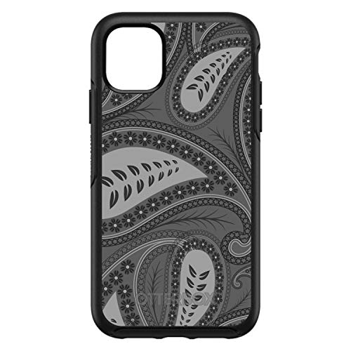 Big Grey Black Paisley On Black Case