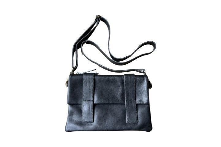 Premium Black Leather Handbag for Women - Stylish & Durable Crossbody Purse for Work, Travel & Everyday Use