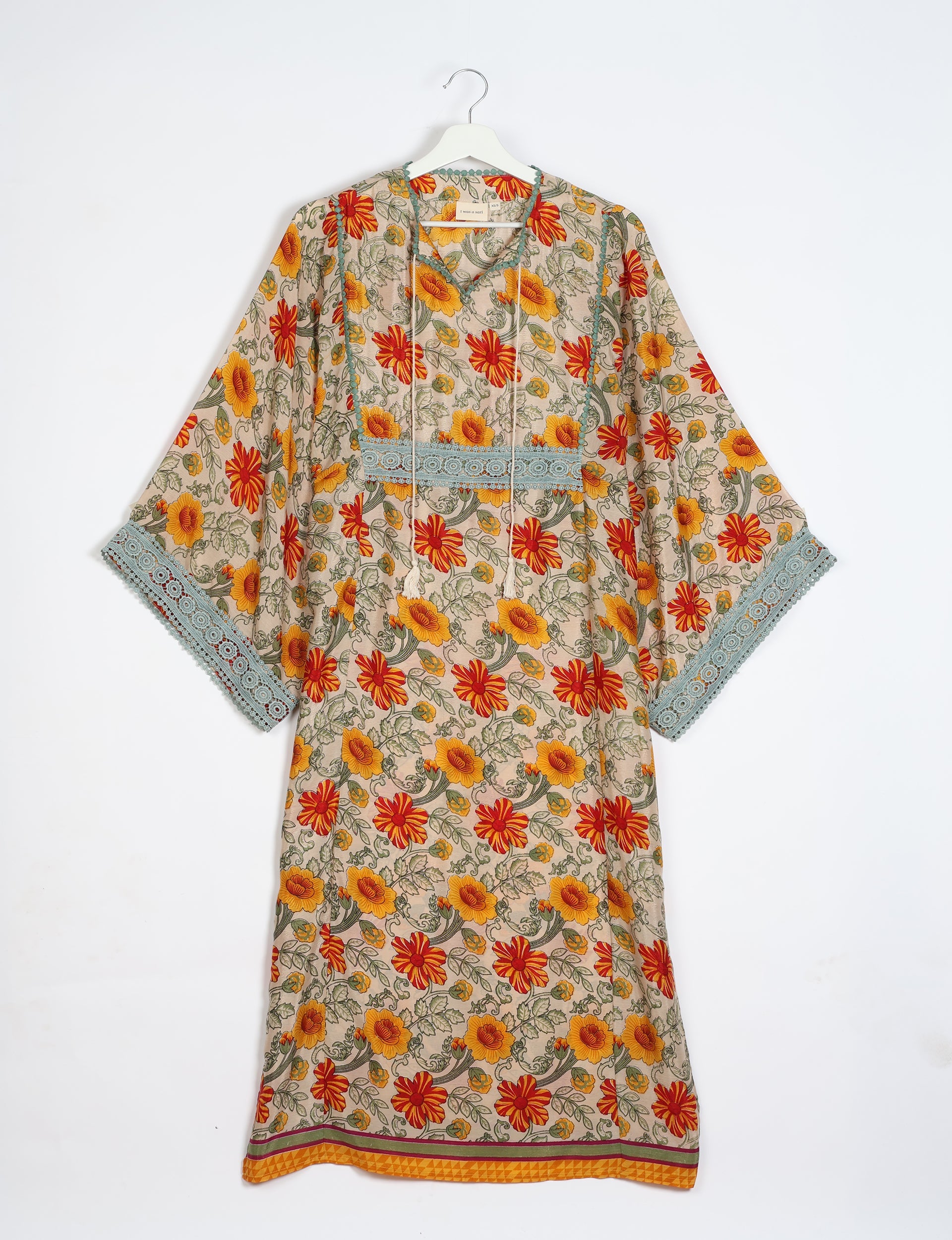 Maxi Kaftan XSS 05 - Flowy Long Sleeve Boho Dress for Women - Perfect for Beach, Vacation & Summer Outfits