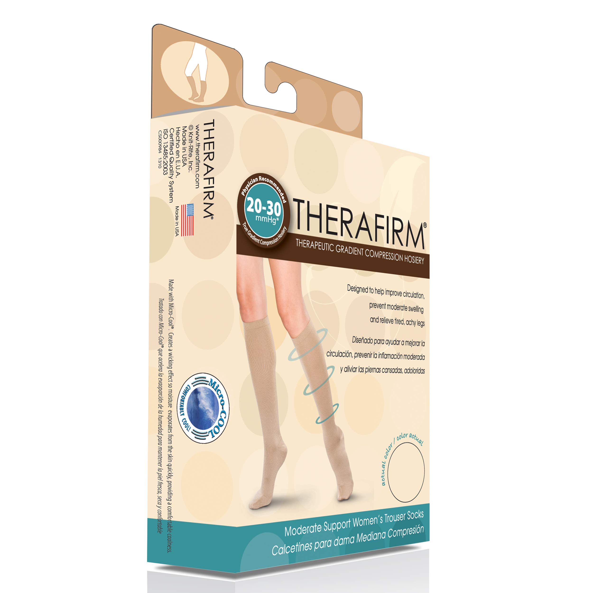 THERAFIRM Women's Compression Socks 20-30mmHg Moderate Support - Dress Socks for Circulation & Swelling Relief - Perfect for Work, Travel & Pregnancy