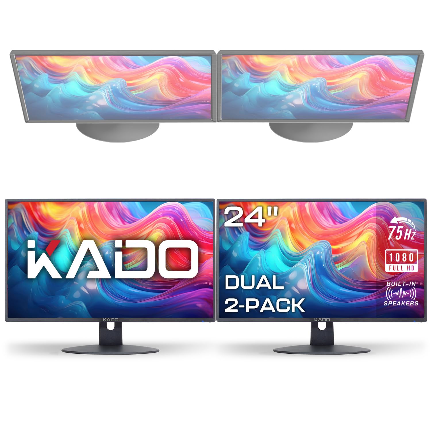 Dual Monitor Setup - 2-Pack 24
