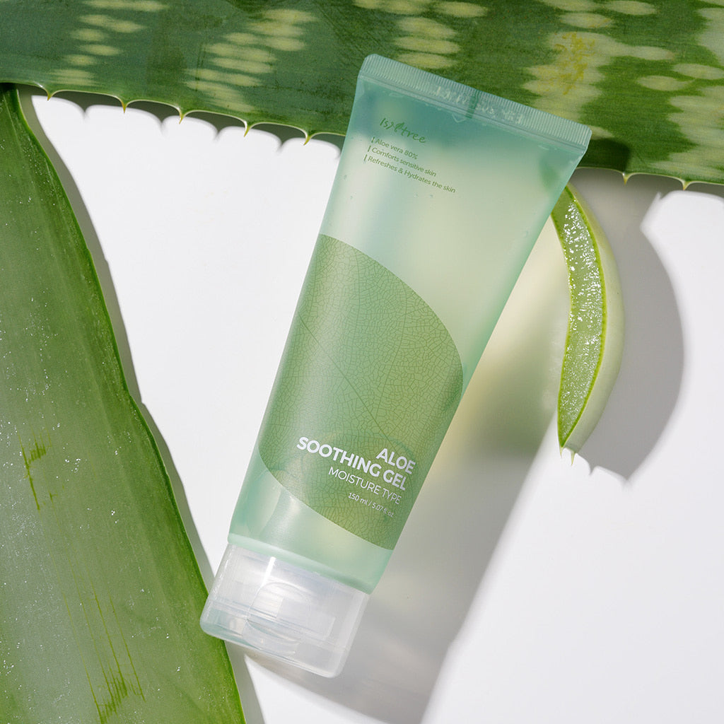 Isntree Aloe Soothing Gel Moisture Type 150ml - Hydrating & Calming Face Moisturizer for Sensitive Skin | Perfect for Sunburn Relief & Daily Skincare Routine