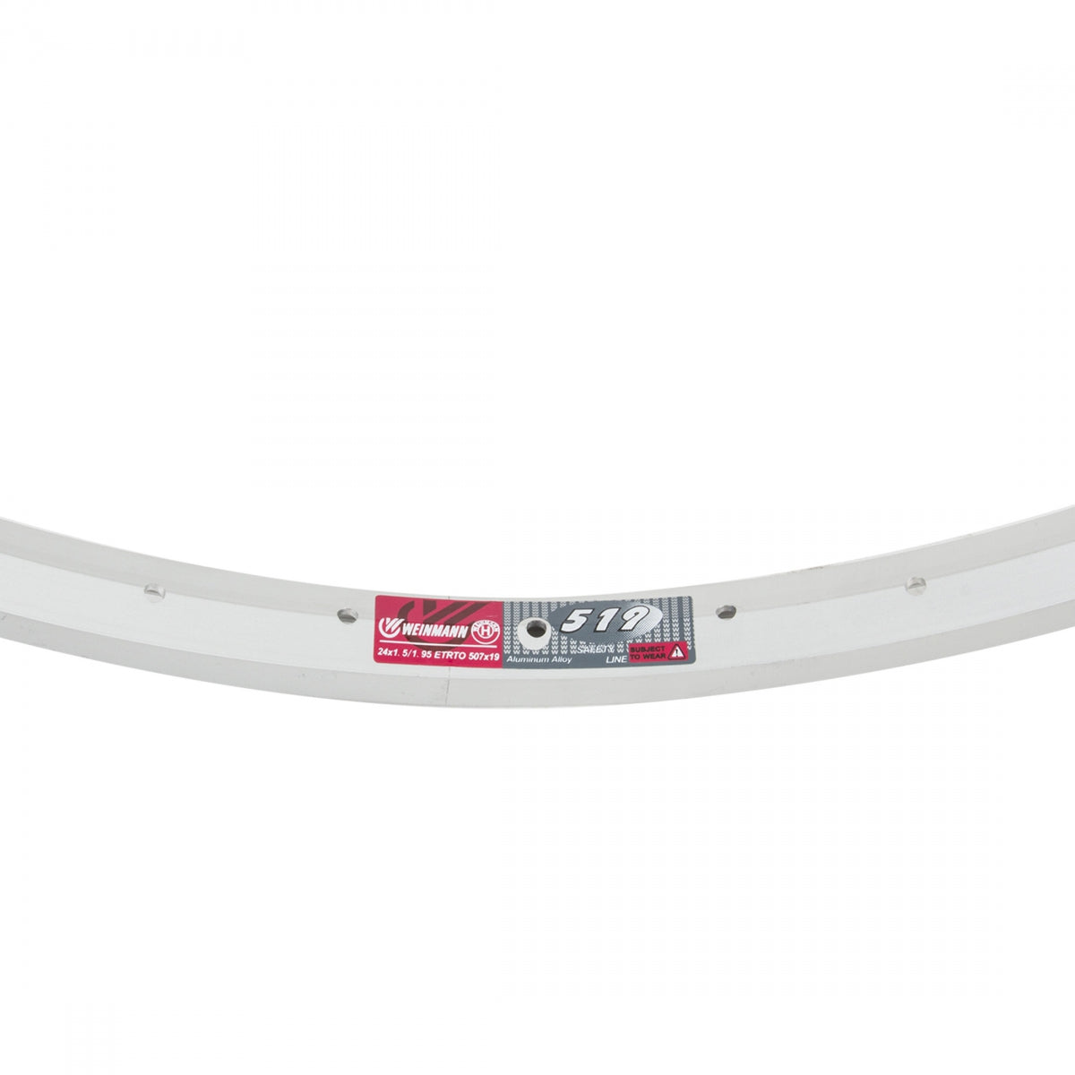 519 Weinmann 24-Inch Silver 36 Spoke Bicycle Wheel - Premium Bike Rim for Road & Mountain Bikes, Perfect for Cycling Enthusiasts & Commuters