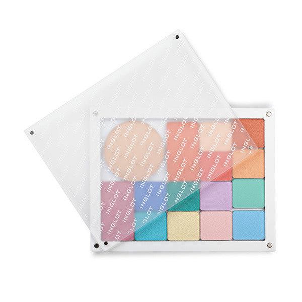 INGLOT Freedom System Flexi Palette (White) - Customizable Makeup Palette for Eyeshadow, Blush & Highlighter - Perfect for Travel & Professional Makeup Artists