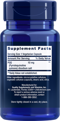Le PQQ 10mg 30VC Capsules - Premium Pyrroloquinoline Quinone Supplement for Brain Health & Energy Support - Ideal for Focus, Memory & Cognitive Function Enhancement