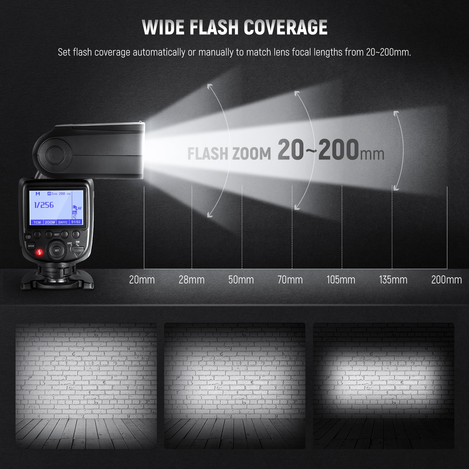 NEEWER NW700-S TTL Flash Speedlite for Sony DSLR Cameras - High Speed Sync (1/8000s), 1/1-1/256 Output, TCM Function, 230 Full Power Flashes - Perfect for Wedding, Portrait & Event Photography