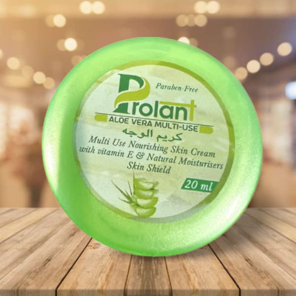 Aloe Vera Cold Cream Skin Moisturizer 20ml - Paraben Free, Non-Greasy Face & Body Lotion for Dry, Sensitive Skin - Perfect for Daily Hydration & After Sun Care