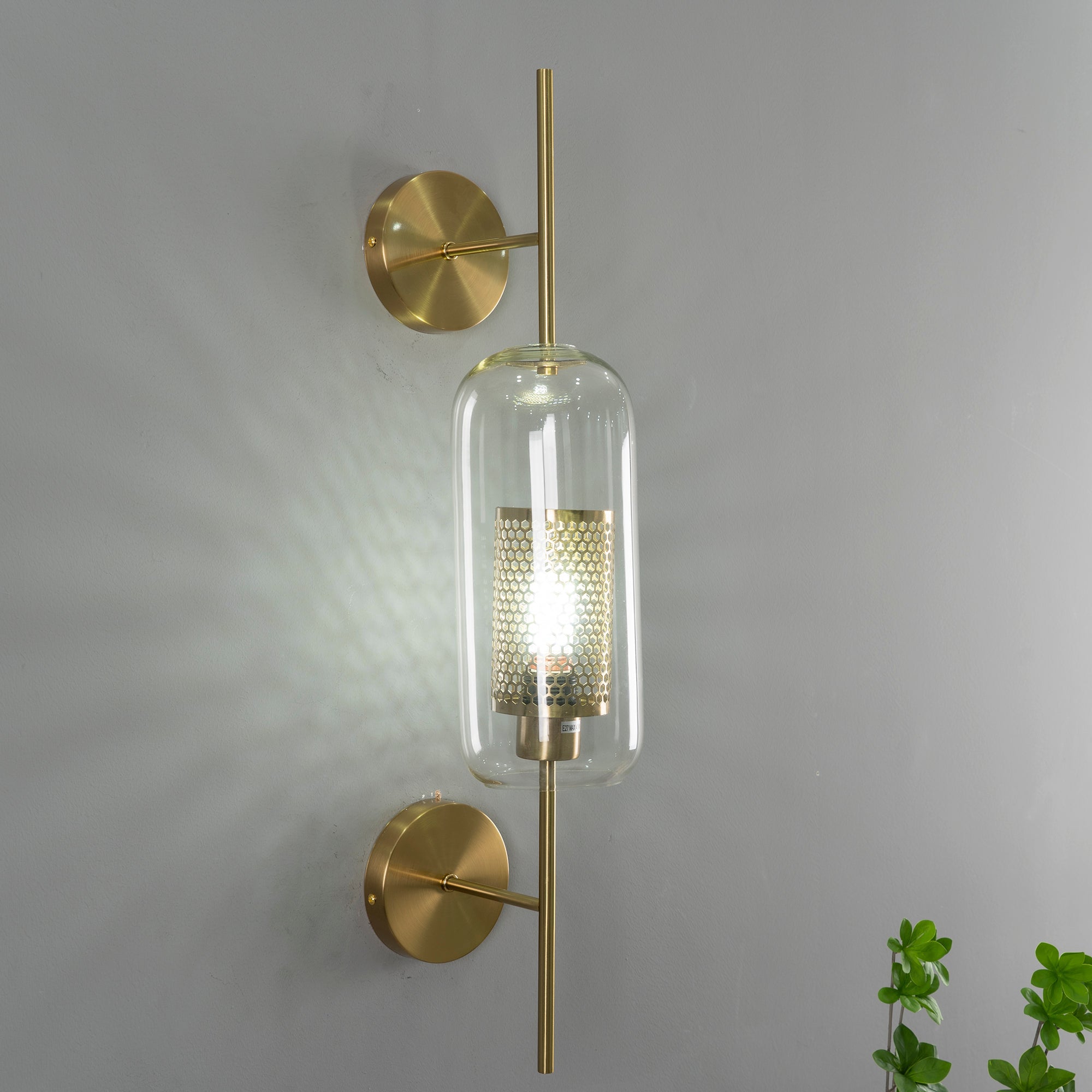 Chiswick Glass Wall Lamp - Modern LED Sconce Light for Living Room, Bedroom, and Hallway - Elegant Home Decor Lighting Fixture