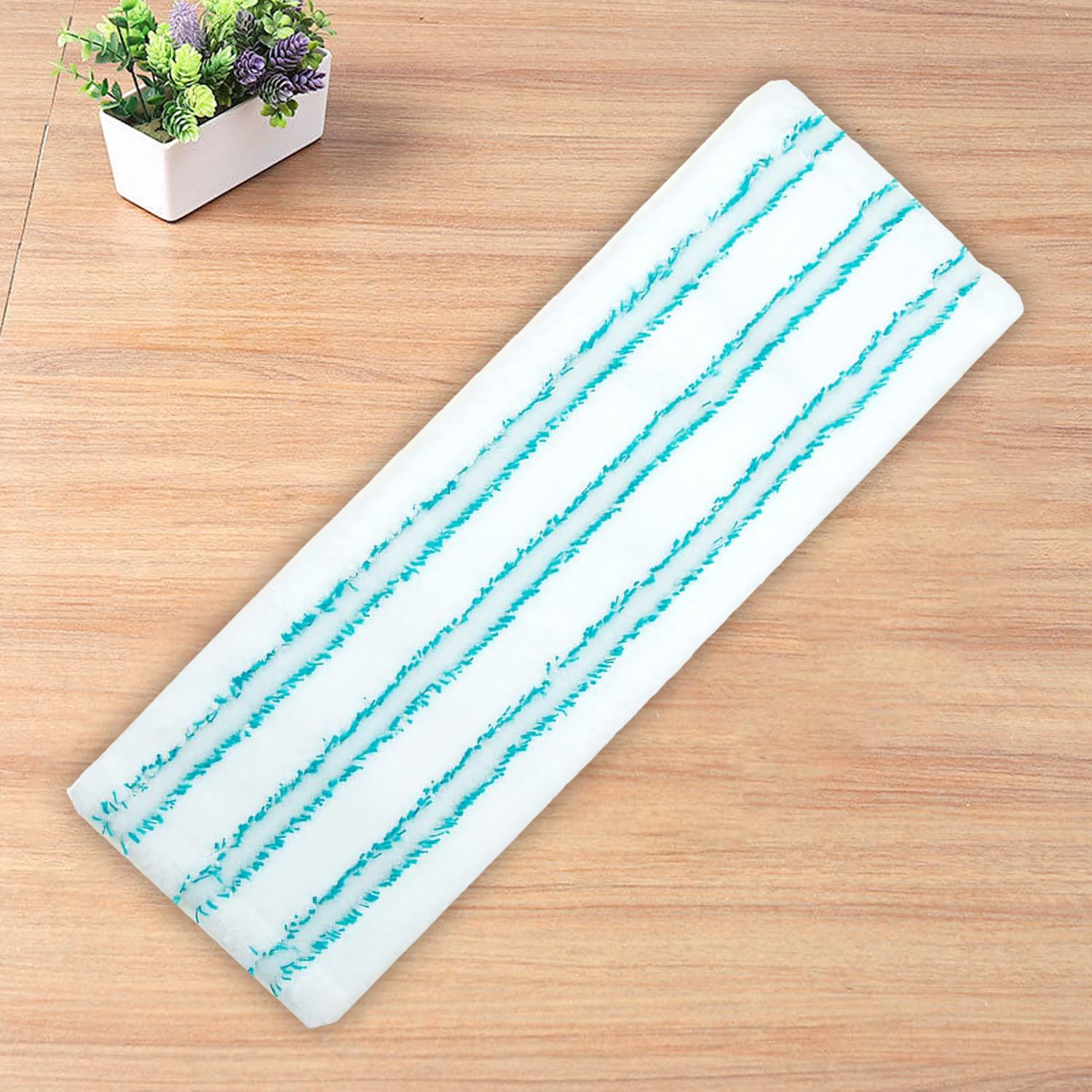 Kuber Industries Microfiber Floor Cleaner Mop Refill - Durable & Long Lasting Extra Thick Pads for Deep Cleaning (FH8022, Green) - Ideal for Hardwood, Tile & Laminate Floors