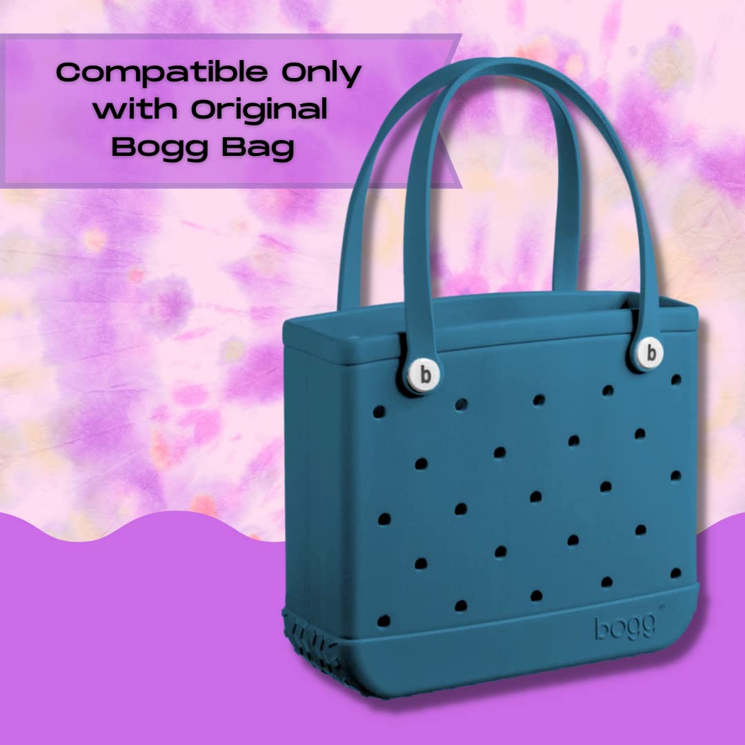 FRESHe BAGLETS - Waterproof Wallet Holder Organizer Charm for Bogg Bags | Secure & Stylish Accessory | Fits Inside Tote | Multiple Colors (Purple) | Perfect for Beach, Pool & Travel Essentials