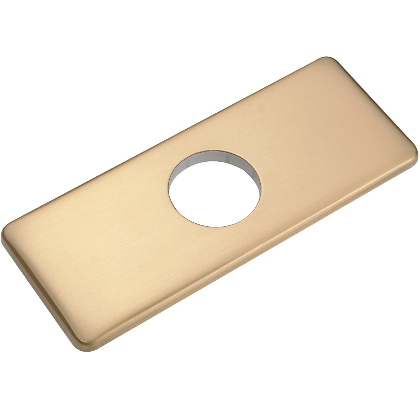 6 Inch Brushed Gold Sink Hole Cover - 4