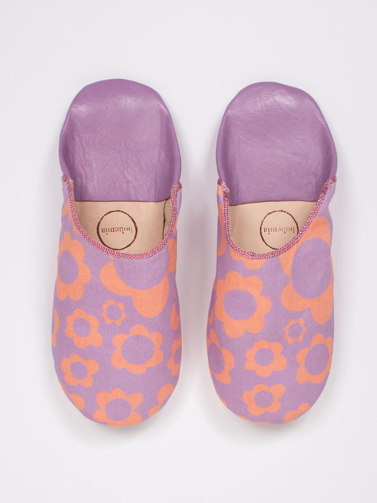 Margot Floral Babouche Slippers for Women - Soft Comfortable House Shoes with Non-Slip Sole, Elegant Lilac Color - Perfect for Indoor Relaxation, Spa Days & Cozy Home Wear