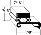 **Ardco #13071 P1 NRE #160045 Commercial Refrigerator Door Gasket - 21 7/8'' x 53'' OD - Durable Seal for Walk-In Coolers & Freezers - Perfect for Restaurants, Grocery Stores & Food Service**