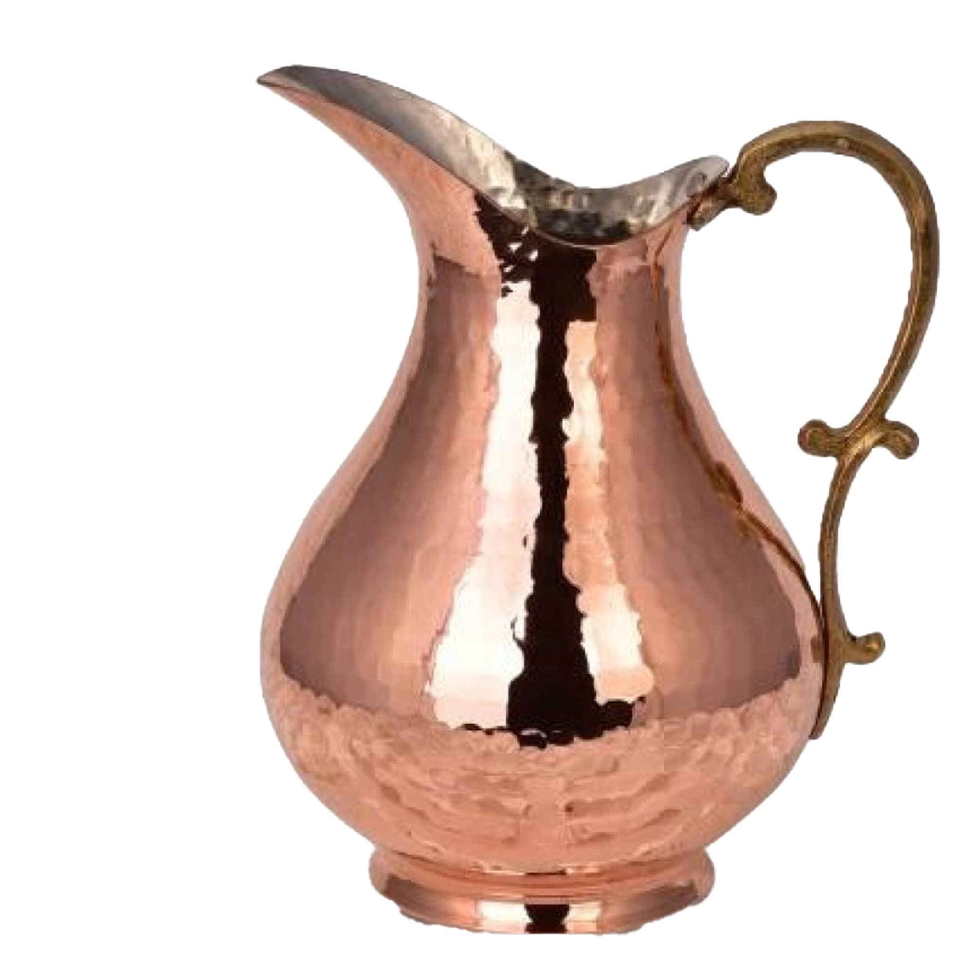 Handmade Pure Copper Water Pitcher - Traditional Metal Jug for Drinking Water | Authentic Copper Drinking Vessels for Home, Kitchen & Ayurvedic Wellness