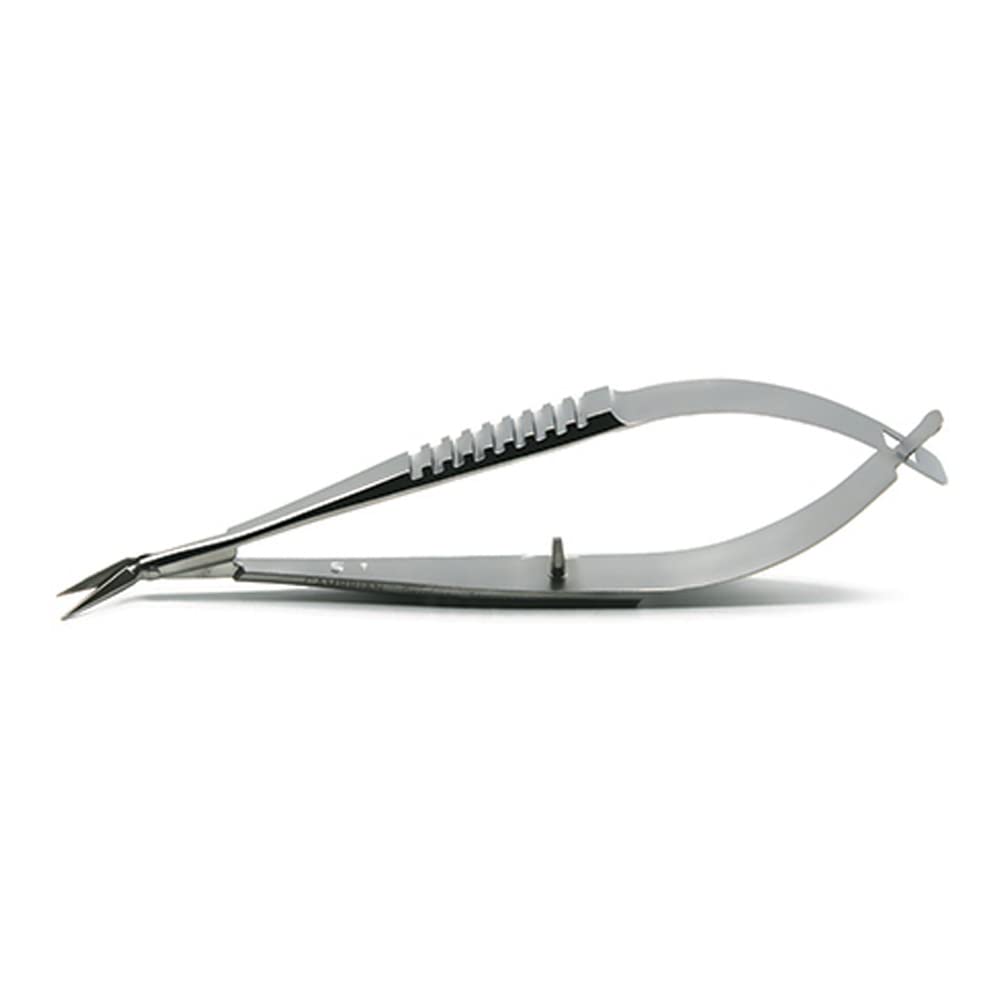EMS 72933-03 Vannas Scissors - 5mm Cutting Edge, Angled Forward, Stainless Steel, 75mm Length - Precision Microsurgery & Ophthalmic Tools for Delicate Procedures
