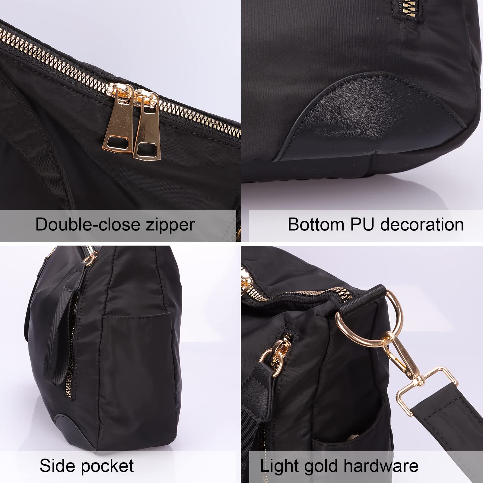 Stylish Women's Nylon Crossbody Bag - Large Capacity Anti-Theft Hobo Tote for Travel, Work & Daily Use | Lightweight Shoulder Purse with Multiple Pockets