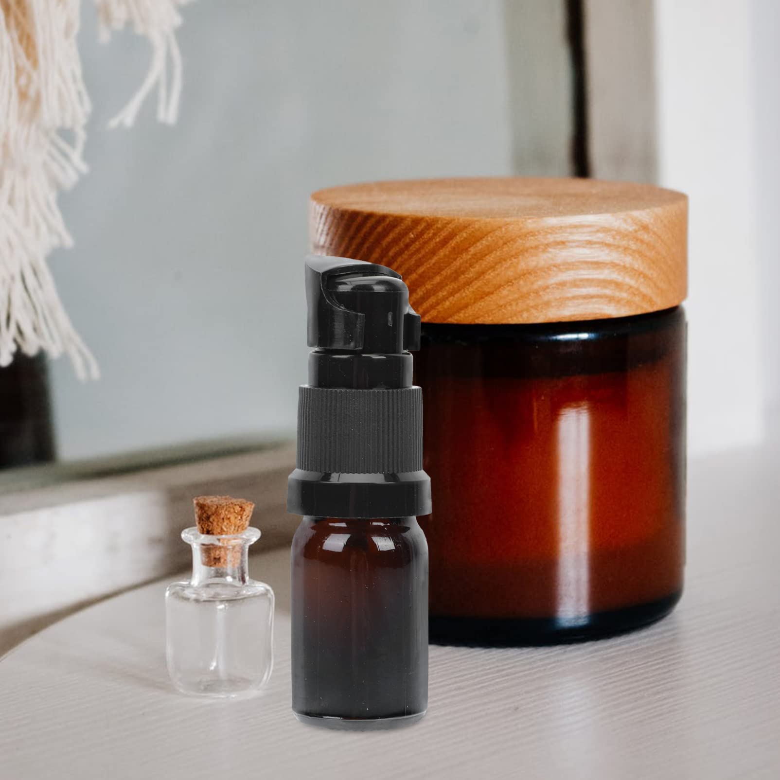 EXCLUZO 10-Pack Glass Essential Oil Spray Bottles with Press Pump - Empty Refillable Dispenser for Beauty, Cosmetic & Aromatherapy - Perfect for DIY Skincare, Hair Care & Home Fragrance