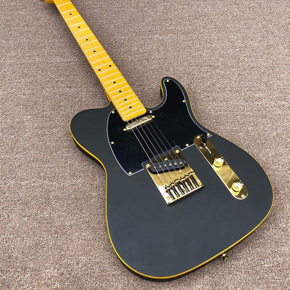 SLFDXDP Electric Guitar with B Wood Body & Maple Neck - Black Matte Finish, 41 Inch Full Size for Professional Musicians & Beginners - Perfect for Live Performances, Studio Recording & Home Practice